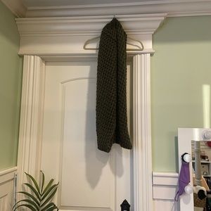 Green knit infinity scarf